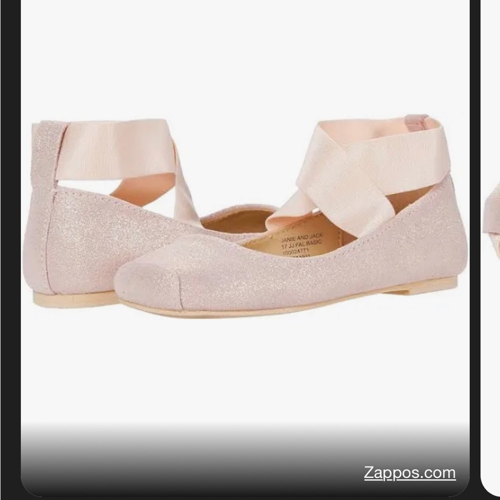 Janie and Jack Ballet girls flats in Blush. Size 9